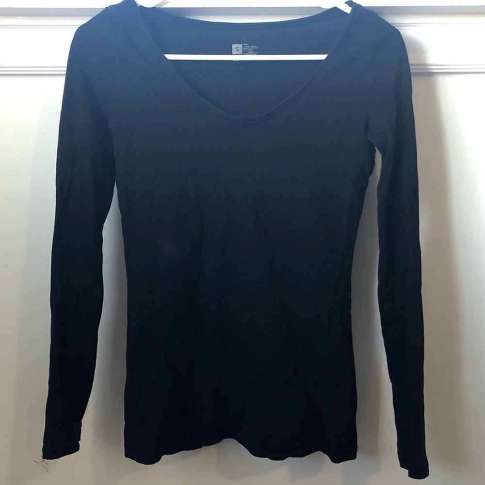 Black Basic Long Sleeve Tee Size Small